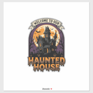 Grusel-Haus-Shirt Vintage-Halloween-Willkommen-Des Aufkleber