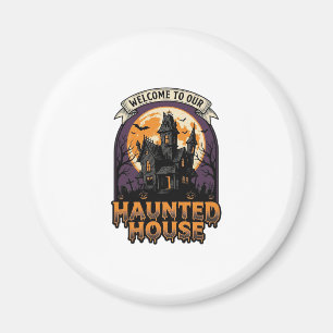 Grusel-Haus-Shirt Vintage-Halloween-Willkommen-Des Magnet