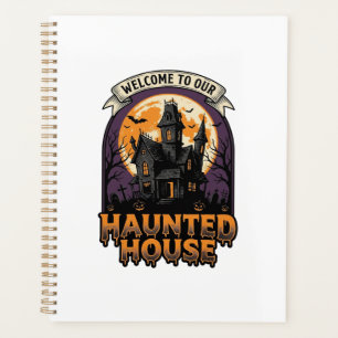 Grusel-Haus-Shirt Vintage-Halloween-Willkommen-Des Planer