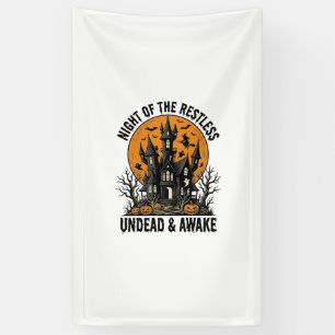 Grusel-Haus unruhige Tote Halloween-Kunst_ Banner