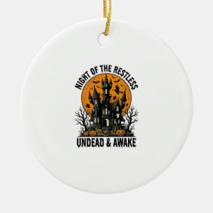 Grusel-Haus unruhige Tote Halloween-Kunst_ Keramik Ornament
