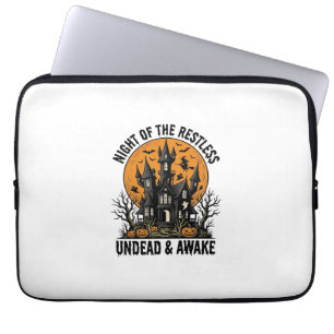 Grusel-Haus unruhige Tote Halloween-Kunst_ Laptopschutzhülle