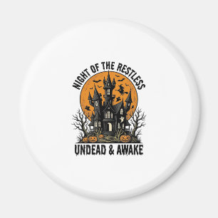 Grusel-Haus unruhige Tote Halloween-Kunst_ Magnet
