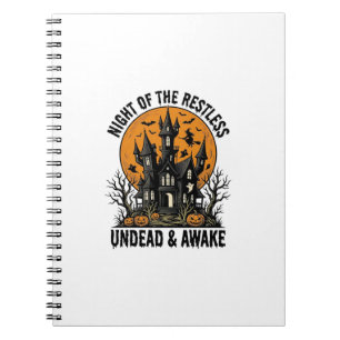 Grusel-Haus unruhige Tote Halloween-Kunst_ Notizblock