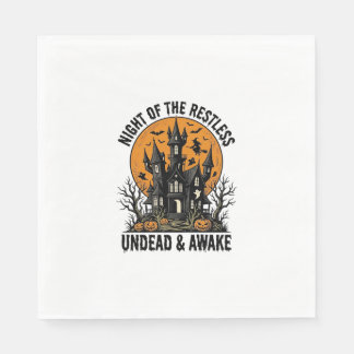 Grusel-Haus unruhige Tote Halloween-Kunst_ Serviette