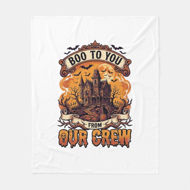 Grusel-Haus unserer Crew Halloween_1 Fleecedecke (Vorderseite)
