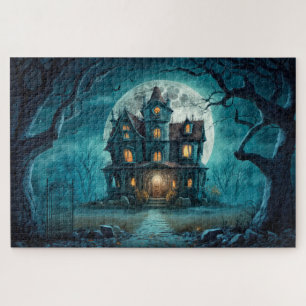 Grusel-Haus unter einem Vollmond Puzzle