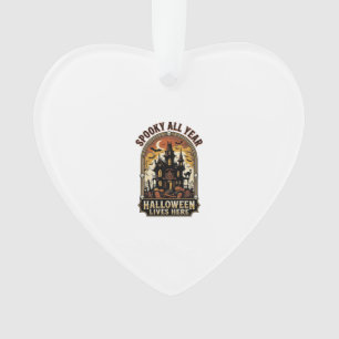 Grusel-Haus Vintage Halloween Gruselig Ganzjährig_ Ornament