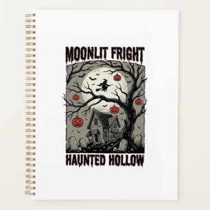 Grusel-Haus Vintage-Stich Mond-Shi Halloween Planer