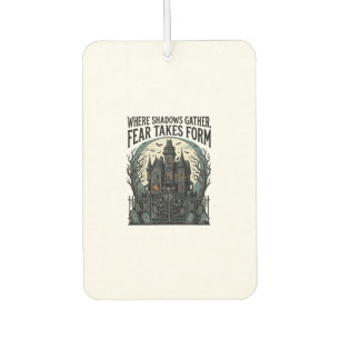 Grusel-Haus-Zitat-Shirt Vintage-Gothic-Friedhof  Autolufterfrischer