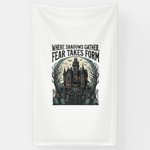Grusel-Haus-Zitat-Shirt Vintage-Gothic-Friedhof  Banner