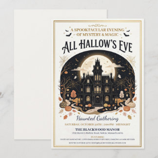 Grusel-Herrenhaus Halloween-Party-Einladung Einladung