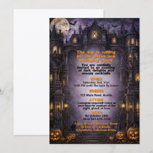 Grusel-Herrenhaus-Themen-Halloween-Kostüm-Party Einladung