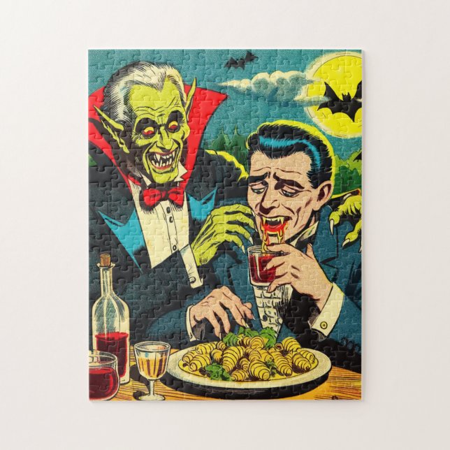 Grusel-Horror-Vampir-Comics Puzzle (Vertikal)