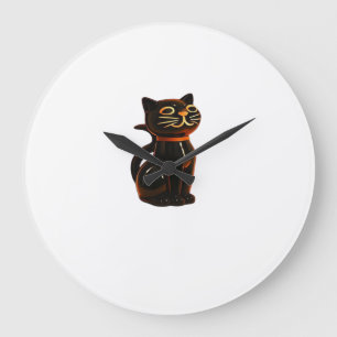 Grusel Katze Halloween-Geschenk Classic T-Shirt Große Wanduhr