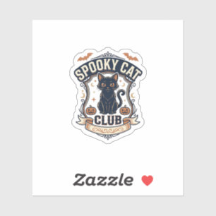 Grusel Katzen Club Katze Halloween Grusel Katze Vi Aufkleber