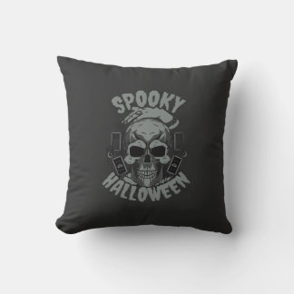 Grusel-Kissen mit Halloween-Totenkopf zum Werfen Kissen
