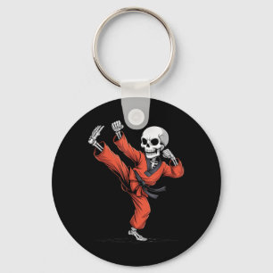 Grusel-Kostüm Taekwondo Halloween Skelett Schlüsselanhänger