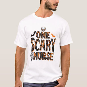 Grusel-Krankenschwester-Halloween-Vintage-Stickere T-Shirt