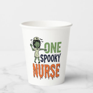 Grusel-Krankenschwester-Halloween-Vintage-Vektorde Pappbecher