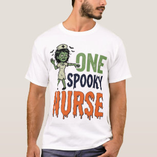 Grusel-Krankenschwester-Halloween-Vintage-Vektorde T-Shirt