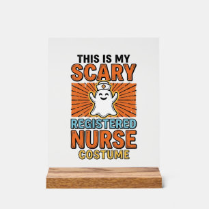 Grusel-Krankenschwester-Kostüm Halloween-Design_1 Acrylschild