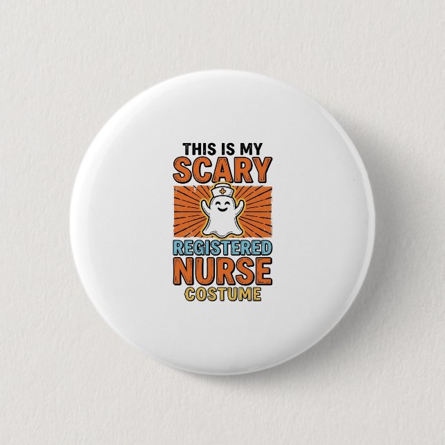 Grusel-Krankenschwester-Kostüm Halloween-Design_1 Button (Vorderseite)