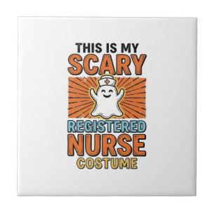 Grusel-Krankenschwester-Kostüm Halloween-Design_1 Fliese