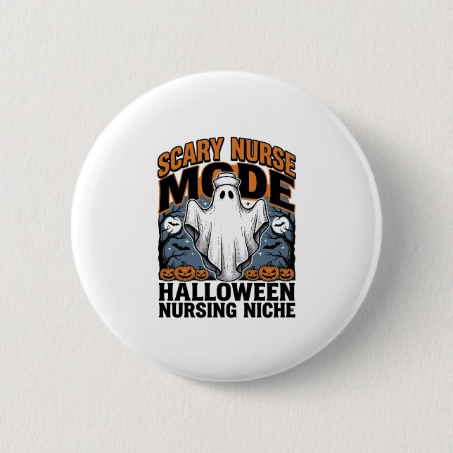 Grusel-Krankenschwester-Kostüm-Halloween-Geist-Kra Button (Vorderseite)