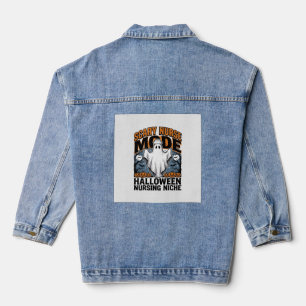 Grusel-Krankenschwester-Kostüm-Halloween-Geist-Kra Jeansjacke