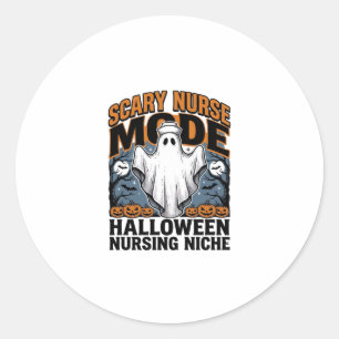 Grusel-Krankenschwester-Kostüm-Halloween-Geist-Kra Runder Aufkleber