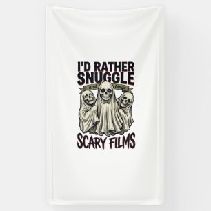 Grusel Kuschel-Shirt Lustiger Totenkopf-Geist Film Banner