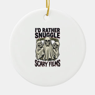 Grusel Kuschel-Shirt Lustiger Totenkopf-Geist Film Keramik Ornament