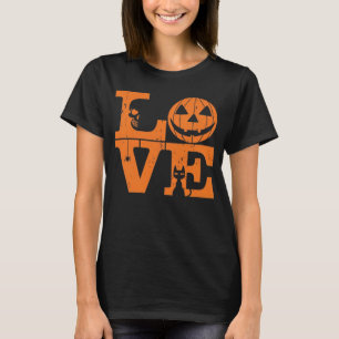 Grusel-Liebe-Kürbis-Katze Gruseliges Süßes Grafikd T-Shirt