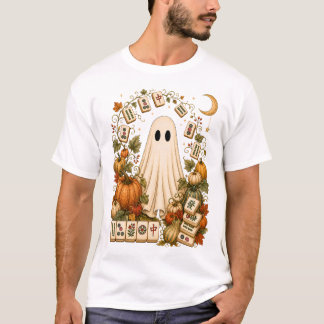 Grusel-Mahjong, Vintage-Geister-Mahjong, Halloween T-Shirt