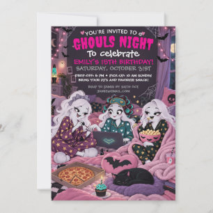 Grusel-Nacht Halloween-Schlafparty Einladung