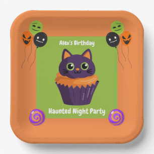 Grusel- Nacht- Party- Geburtstag – Halloween-Nacht Pappteller
