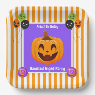 Grusel-Party-Geburtstagsfeier – Halloween-Nacht Pappteller