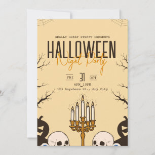 Grusel-Party zum Vintage-Halloween, editierbares H Einladung