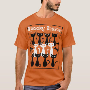 Grusel-Saison Spaß Halloween-Katzen T-Shirt