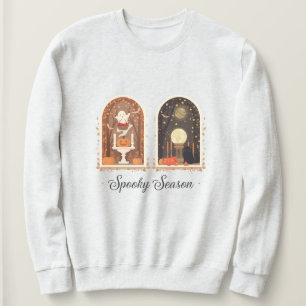 Grusel-Saison-Sweatshirt Süßer Geist & Kürbis Sweatshirt