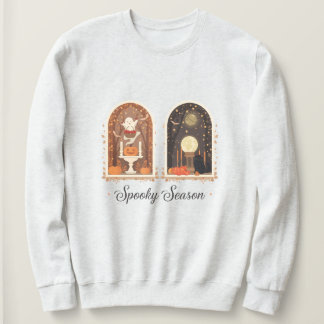 Grusel-Saison-Sweatshirt | Süßer Geist & Kürbis Sweatshirt
