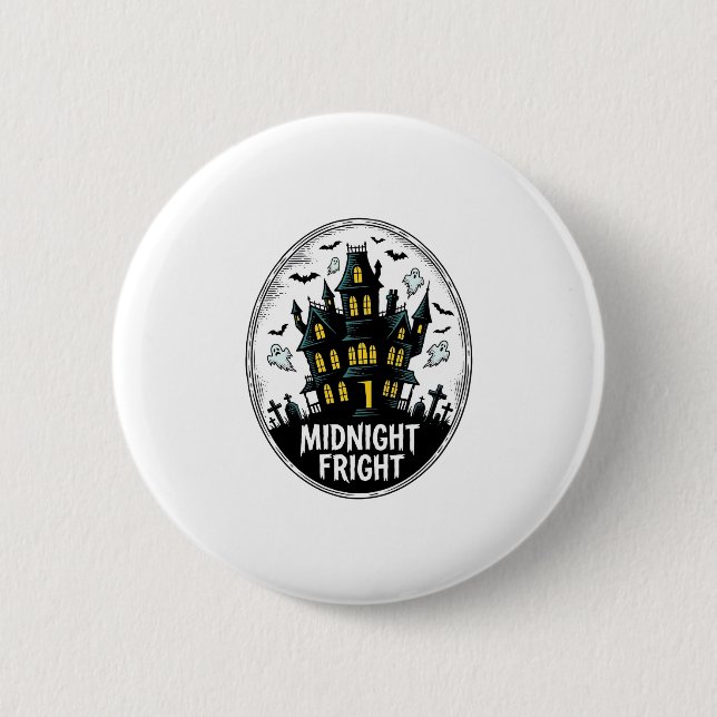 Grusel-Shirt Halloween-Vektor_1 Button (Vorderseite)