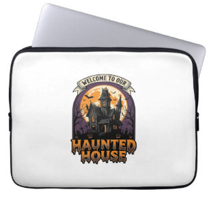 Grusel-Shirt im Vintage-Stil Halloween Willkommen  Laptopschutzhülle