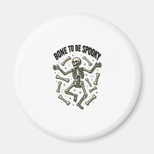 Grusel-Shirt mit Skelett Vintage Halloween Knochen Magnet