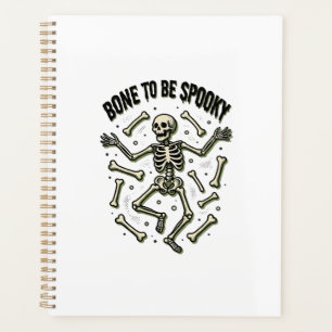 Grusel-Shirt mit Skelett Vintage Halloween Knochen Planer