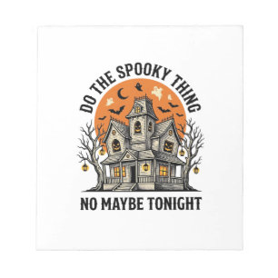 Grusel-Shirt mit Spuk-Haus Vintage-Halloween-Desig Notizblock