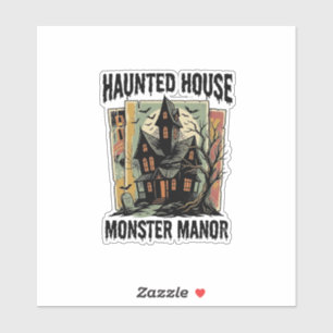 Grusel-Shirt mit Vintage-Design von Monster Manor Aufkleber