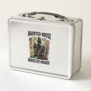 Grusel-Shirt mit Vintage-Monster-Manor-Design Metall Brotdose