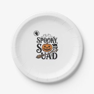 Grusel-Shirt Vintage-Halloween-Gruppendesign_ Pappteller